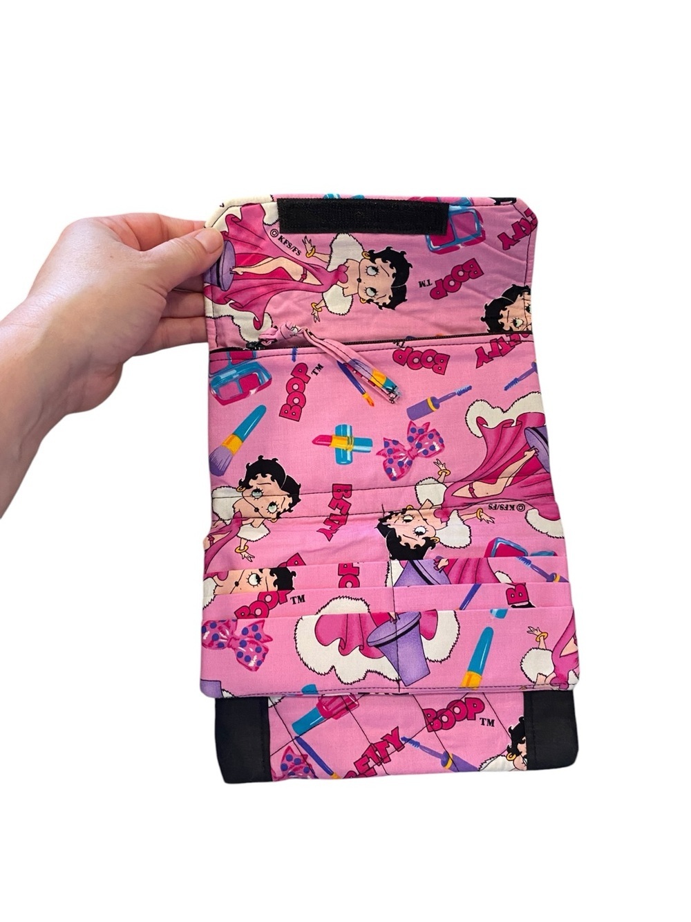 Betty Boop handcrafted quilted tote bag wallet & cosmetic bag Retro Dopamine - Picture 6 of 16